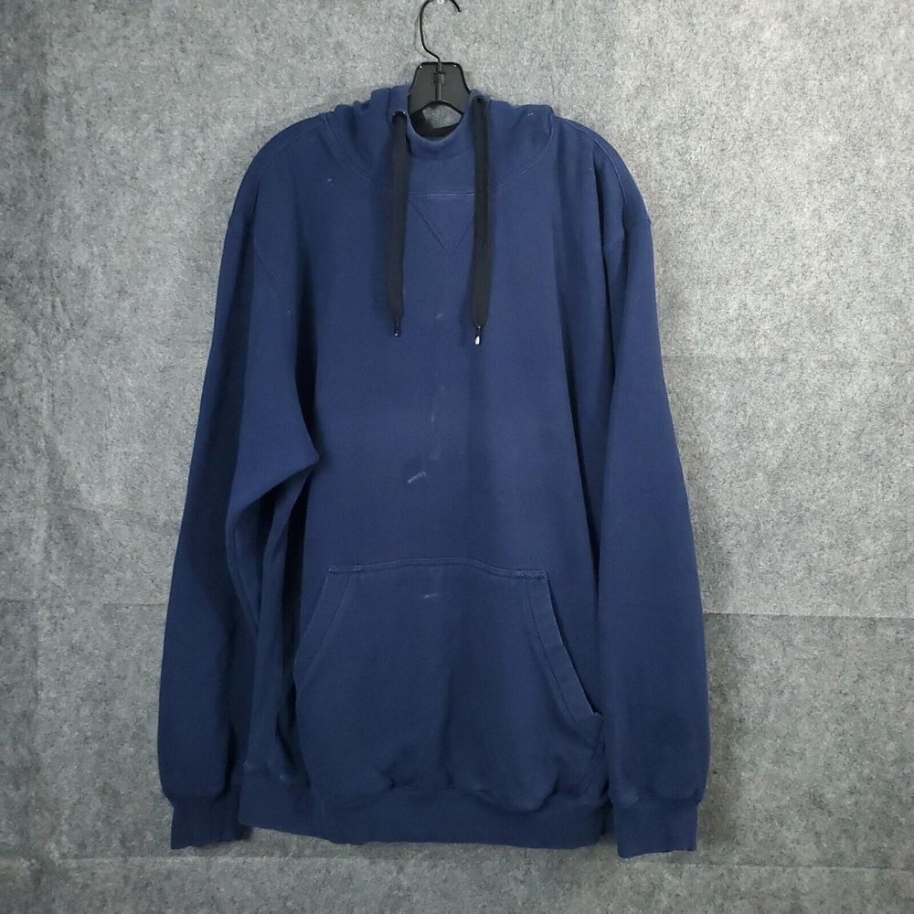 Champs Sports‎ Gear Defiant Long Line Fit Hoodie Mens 3XL Pullover Pockets Navy